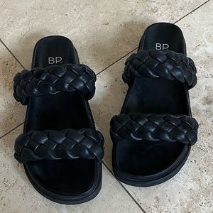 Braided Chunky Slide Sandals - Like New